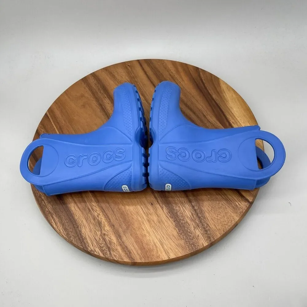 Crocs Handle It Rain Boots Youth Kids C12 Sea Blue Outdoor Waterproof Unisex